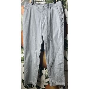 Adi Pure by Adidas Mens Size 34 x 30 Light Gray Straight Pants Cotton Lyocell